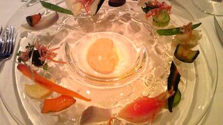 お皿に花が咲いてるようでした。