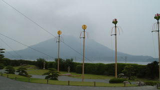 庭より桜島がバッチリ