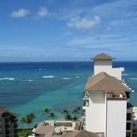 最上階部屋（オーシャンフロント）からの眺望です。