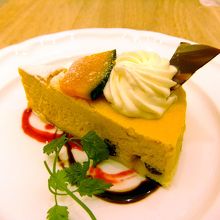 カボチャのチーズケーキ、おいしい！