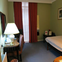 眺望はまったくないシングルの部屋