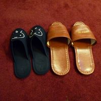 神経質でなくても スリッパ持参がお勧め