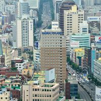 釜山タワーから見たホテル