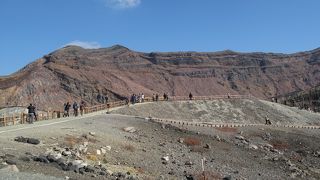 中岳火口は迫力満点