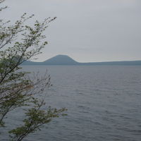 温泉につかりながらの支笏湖