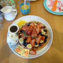 見た目もキレイなワッフル