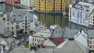 オーレスンの街並が一望できます