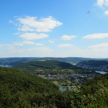 ライン川の大蛇行が四つの湖のように見えました。