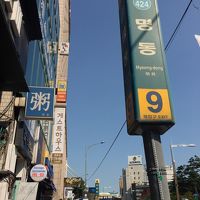 ホテルの目の前の明洞駅９番出口