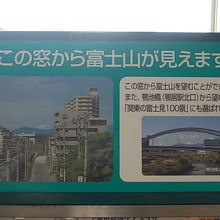 天気に恵まれれば、富士山も望めるそうな・・・