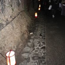 竹林までの道に可愛らしい灯篭が並んでました＾＾