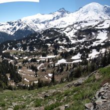 トレイルの下の方を眺めて。（合成）