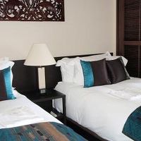 寝室から海が見えます