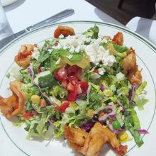 エビトッピング+5ﾄﾞﾙで$15のサラダ