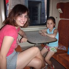 寝台列車で会ったロシア人親子