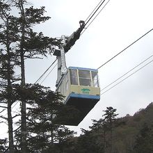 ロープウェイは約5分