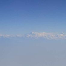 飛行機の窓からヒマラヤ