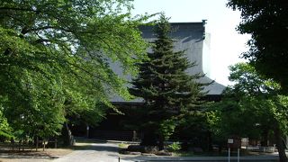 寺の特徴は本堂の大屋根でしょう