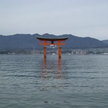 厳島神社のシンボル　海の中の赤鳥居