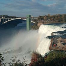 アメリカ側から見る滝は、カナダ側とは別の魅力があります。