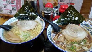 飛行機に乗る前に朝ラーメン