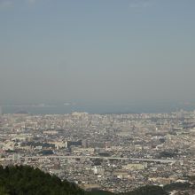 見晴台から見た福岡の市街地