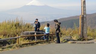 富士を背にばっちり写真