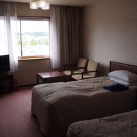 広くて快適だったツインルーム。　一畑電車viewでした♪