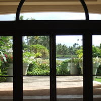 本館　食堂近くの庭