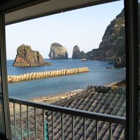 部屋から見えるナポレオン岩