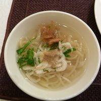 朝食の麺はおいしかったです。