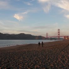 夕日をバックに思ったら反対側だった