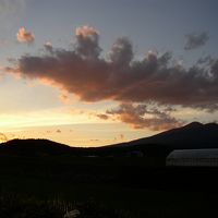 富士見の夕陽の八ヶ岳