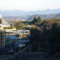 高台にあるホテルからは温泉街が一望できる。