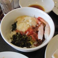 博多うまか丼です♪明太子、甘エビ、高菜やしらすをのっけちゃい