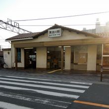 東淀川駅の古風な小さい駅舎 