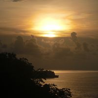 雨で夕日が見られないと思った日