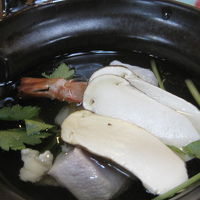 お吸い物の中にも松茸がいっぱい