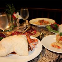 ディナーをヴィラのテラスに用意してもらいました