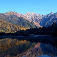 穂高連峰と大正池