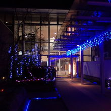 電飾が輝く入口の様子