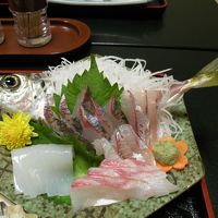 鯵のお造り（アップ写真）