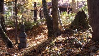 ひっそりと佇んでいます。紅葉も綺麗