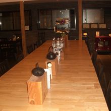 カウンター席です