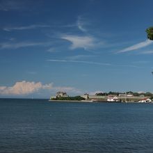 河口。対岸はアメリカ。