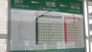 市街地の喧騒が始まる駅です