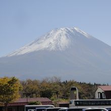 朝霧道の駅からの富士山