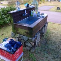 オートキャンプサイトの流し台