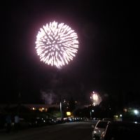 ホテル前から見たワカティプ湖のニューイヤー花火