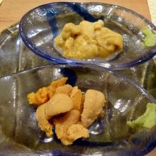 生ウニと海水ウニ